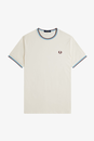 Fred Perry M1588 Twin Tipped T-shirt in Ecru M1588V Z46 Main Photo